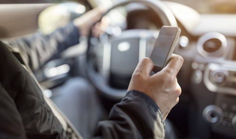 cell phone in car
